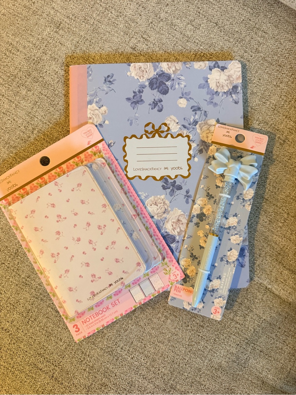 LoveShackFancy Bundle- Notebook, Mini Notebooks and Pen